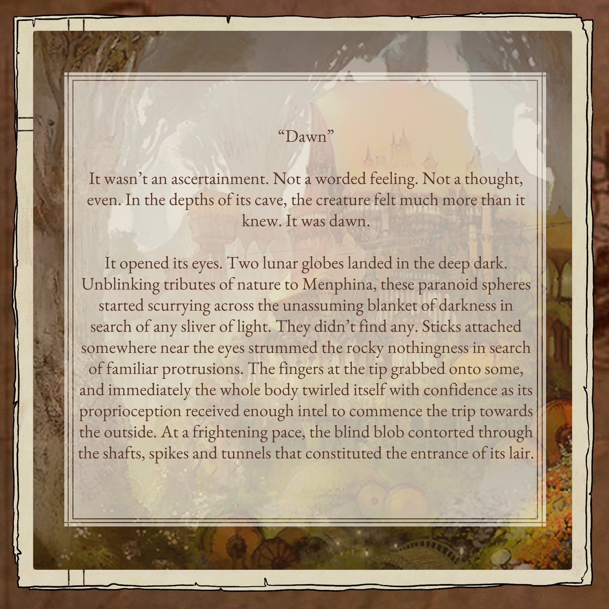ff14untamedzine's tweet photo. 📜Creator Spotlight📜

Introducing writer, Augustin André!

Messy creative mind slowly creeping up his way towards, maybe one day, being irregularly productive. Writes part of our bestiary for the second time while trying not to roleplay as Urianger in the process.

🐥 @YaolRuk https://t.co/wJHrlyKIYY