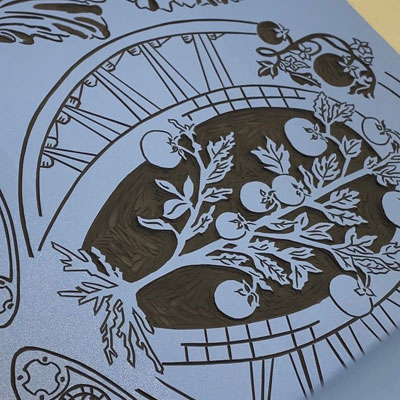 Steam &amp; Seeds (1 April - 4 June 2023) an exhibition of linocut prints by Mandeep Dhadialla illustrates a story of wastewater management by the Abbey Pumping Station to take place at Highcross Leicester over the Easter holidays from Saturday 1st April – Sunday 4th July #linoprint