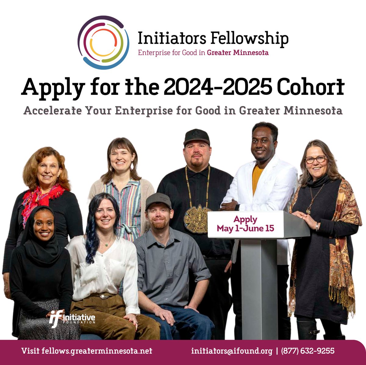 Are you a social entrepreneur working to advance a social or environmental mission? The Initiators Fellowship is a two-year program that provides wrap-around training, mentoring and guidance—plus $30,000 annually. Learn more:  fellows.greaterminnesota.net
<a href="/NMF_1986/">Northwest Minnesota Foundation</a>; @WCIMinn;