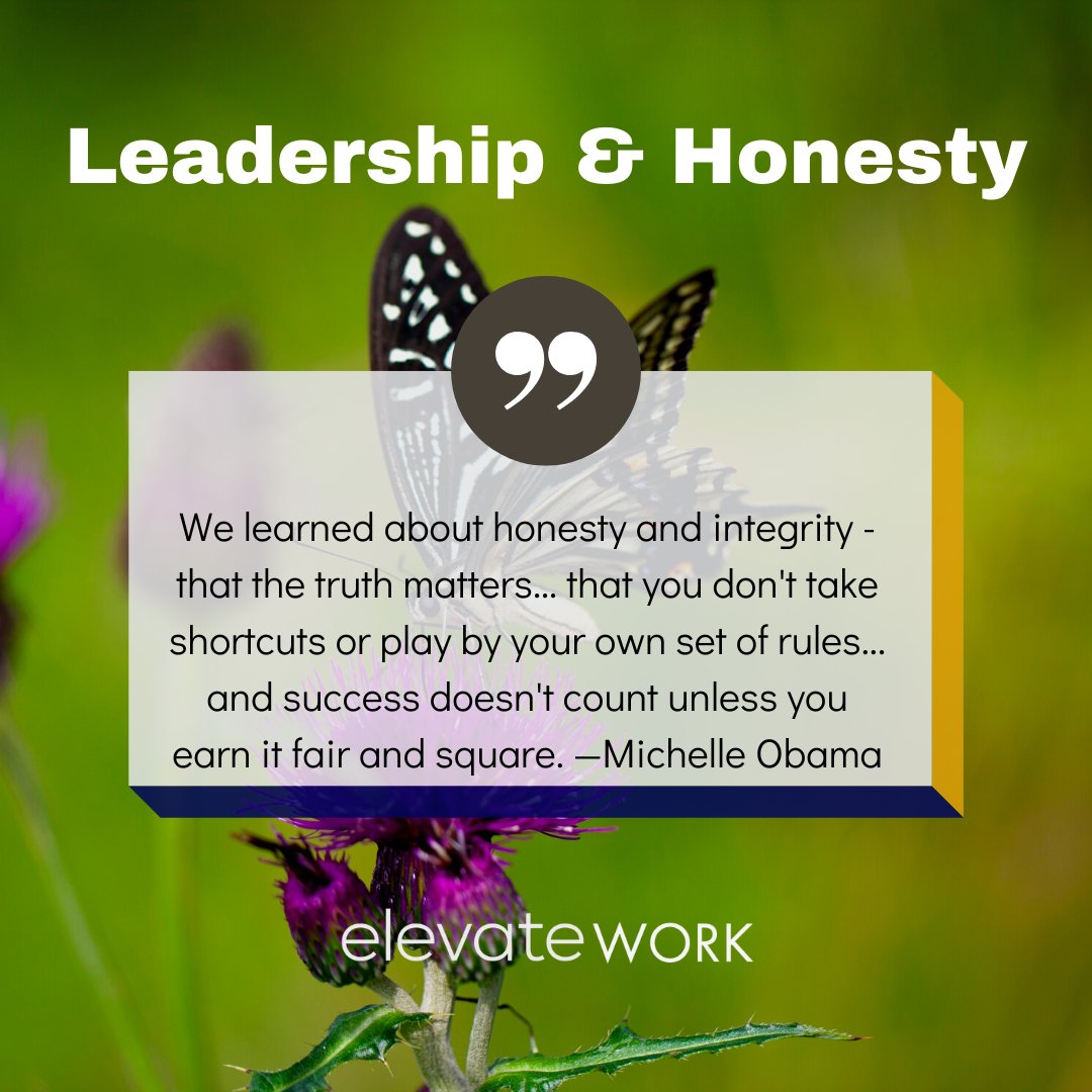 OSTonline's tweet photo. We learned about honesty and integrity - that the truth matters... that you don't take shortcuts or play by your own set of rules... and success doesn't count unless you earn it fair and square. � Michelle Obama #leadershipquote #elevatework https://t.co/bUSGp3dqlp