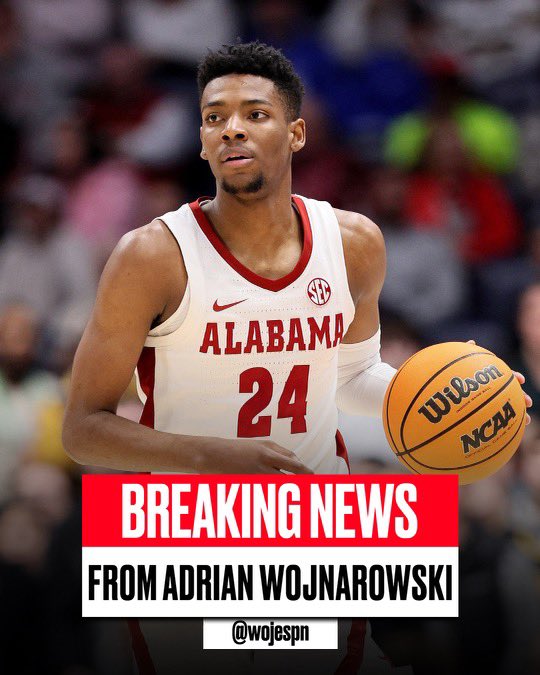 wojespn's tweet image. University of Alabama forward Brandon Miller – the No. 3 prospect in latest @DraftExpress mock draft – is entering the 2023 NBA Draft, he told ESPN on Thursday. Miller has made a strong case to teams to go second overall behind generational No. 1 pick Victor Wembanyama in June.