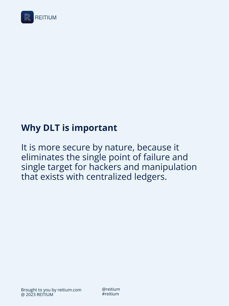 It's time we chatted about our tech...how it works. 🤓

We use Blockchain - specifically, Distributed Ledger Technology (DLT) to record transactions.

Find out more at reitium.com

#reitium #investyoself #realestatecanada #realestate #blockchain #tech