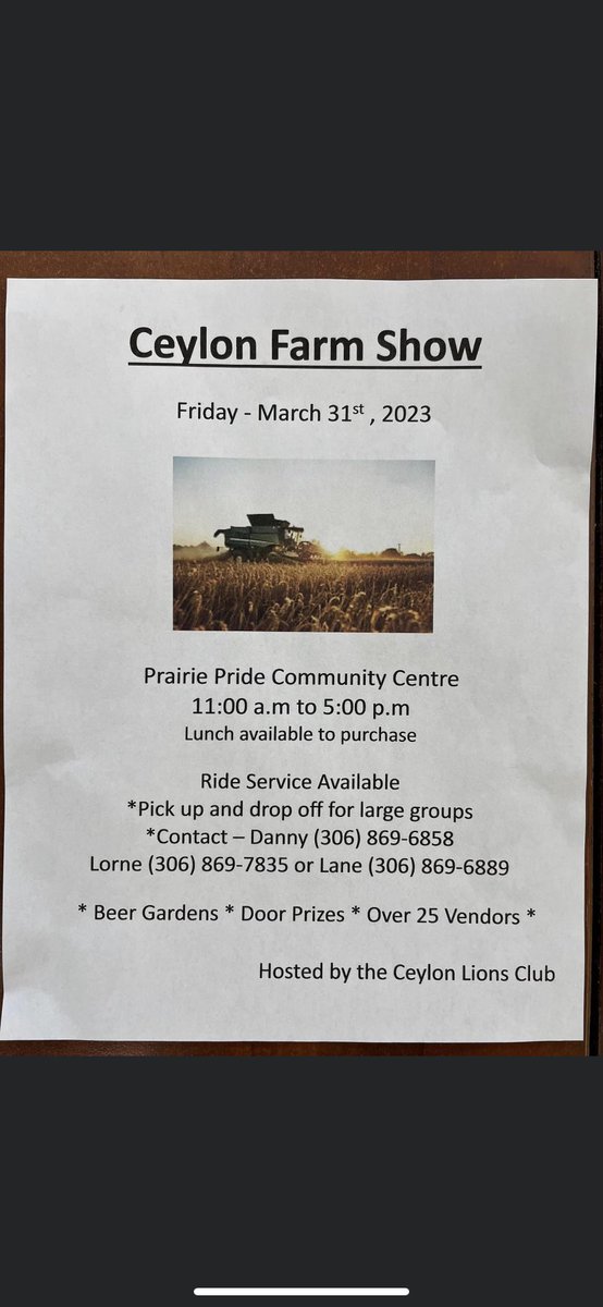 The Ceylon Farm Show returns this Friday March 31! Come check out 30+ vendors along with a spray clinic and presentation from the CGC!