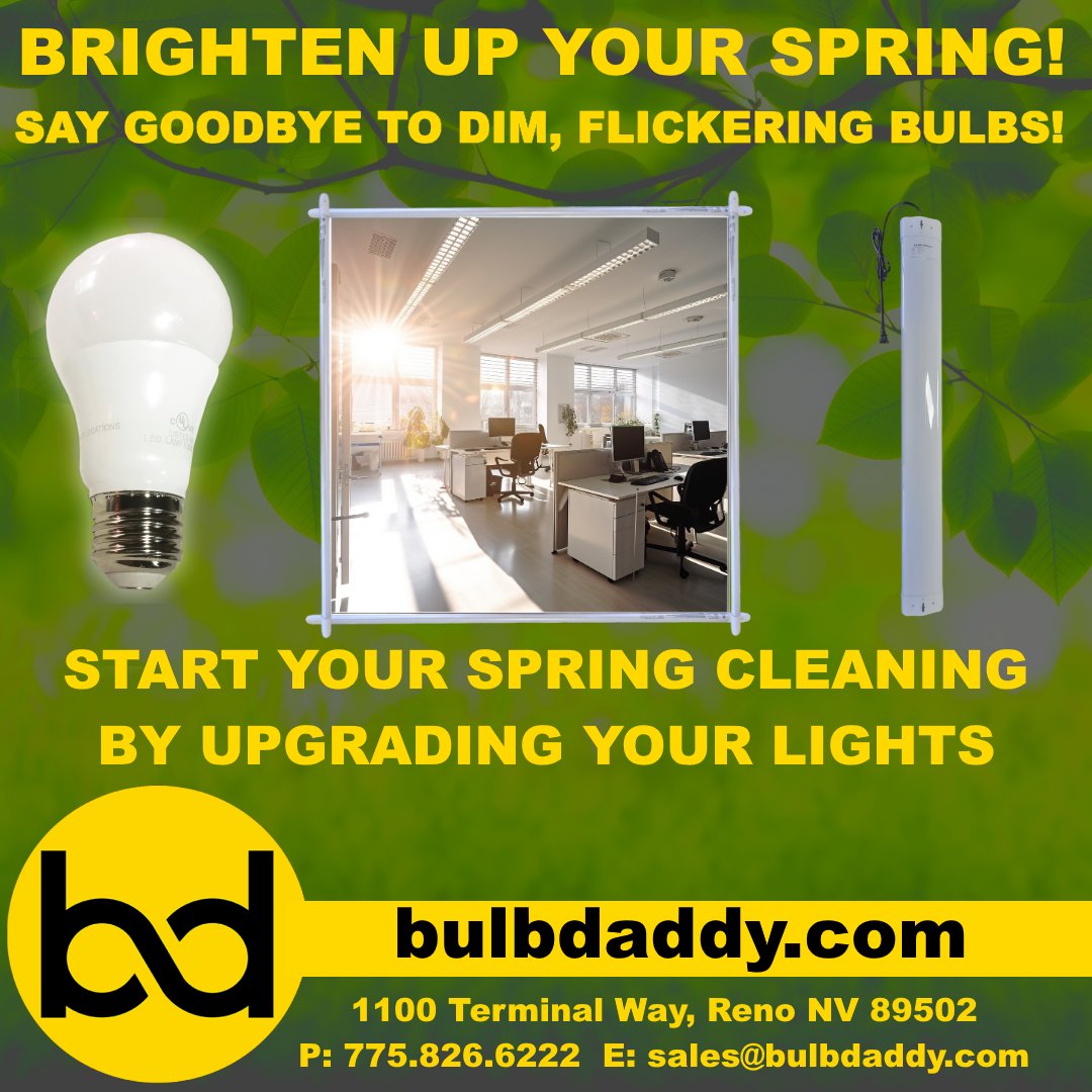 bulbdaddy's tweet photo. Start your spring cleaning by replacing your burnt-out and outdated lights from Bulb Daddy! We have a wide variety of lighting products in our 15,000 sq. ft. warehouse! Get quality lighting at discount prices, right here, right now!

 #LED #led #ledbulbs #ledlights #ledlighting https://t.co/YKo3lNVVLK