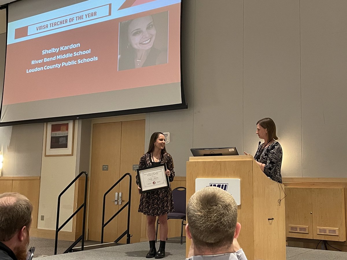 Congratulations to <a href="/shelby_kardon/">Shelby Kardon</a> on being named as the 2023 Virginia Middle School Teacher of the Year <a href="/VMSAtweets/">VMSA</a> <a href="/LCPSOfficial/">LCPS News</a>