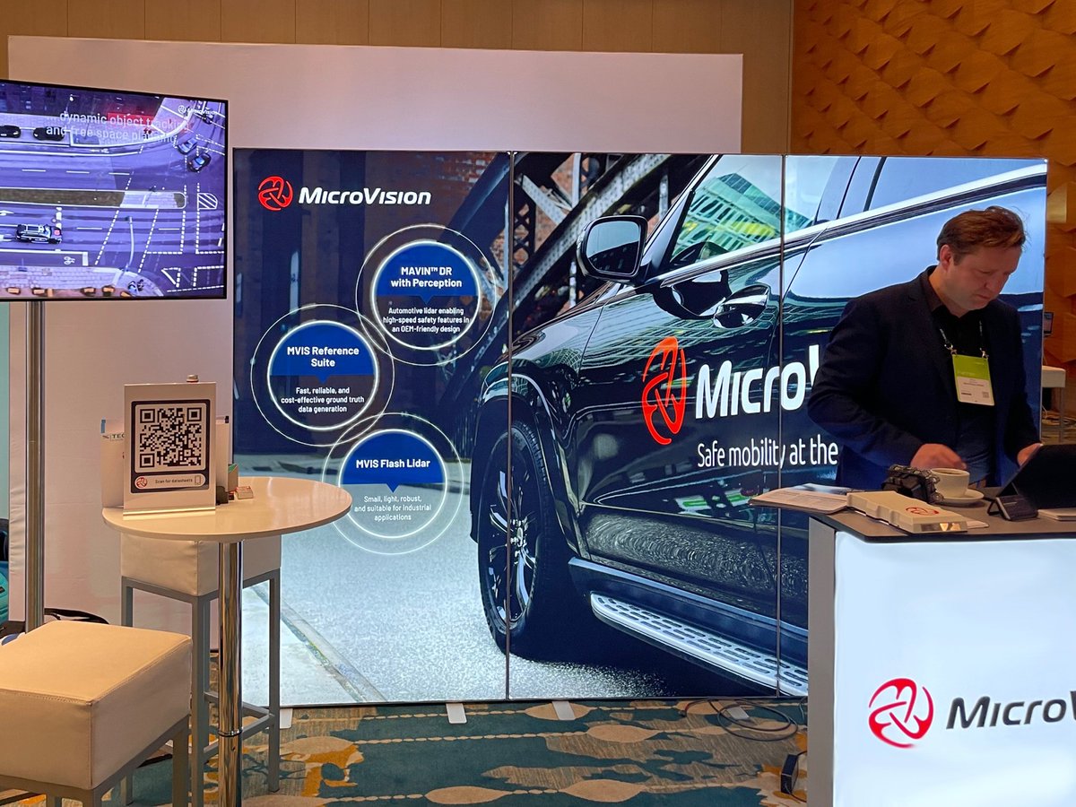At #Tech.AD Berlin this week, MicroVision presented the company's expanded product line— MAVIN with perception, MOSAIK Suite, and our flash lidar sensor. People are excited about our new technology and MicroVision's role in the future of #ADAS and #AutonomousDriving!