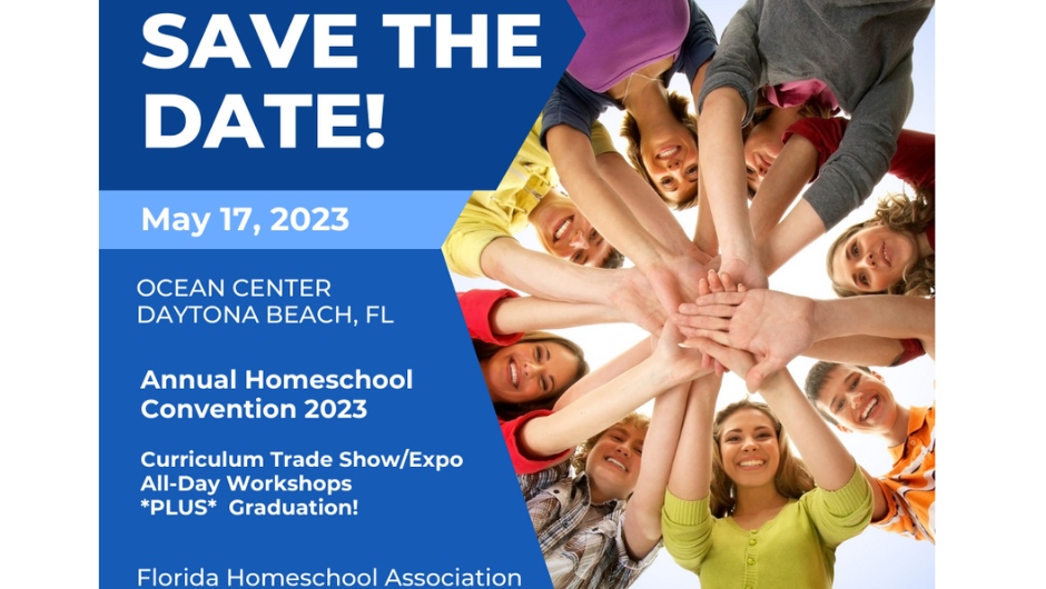 We're so excited, and we know you will be, too!

Our Annual Homeschool Convention is coming to Daytona Beach!

We know you'll want to SAVE THE DATE!

#FLHSA #homeschool #homeschooling #Convention #homeschoolconvention #savethedate