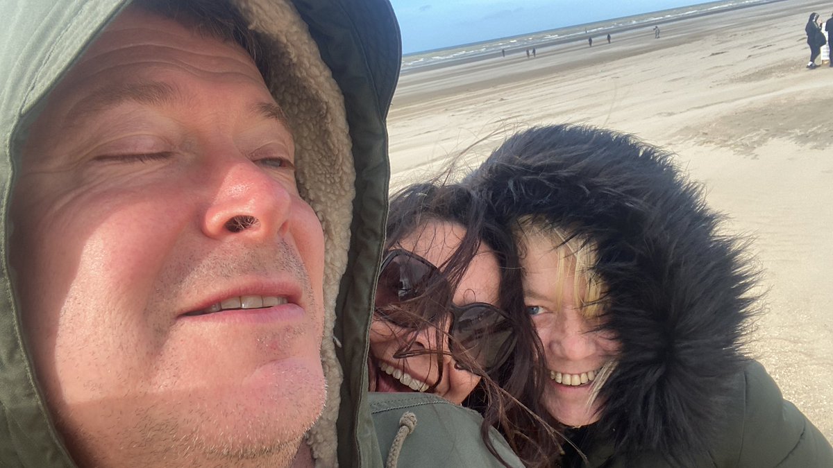 STACShistory's tweet photo. Trying to get a picture on a windy beach is harder than it looks! https://t.co/SUqvwZAk0V