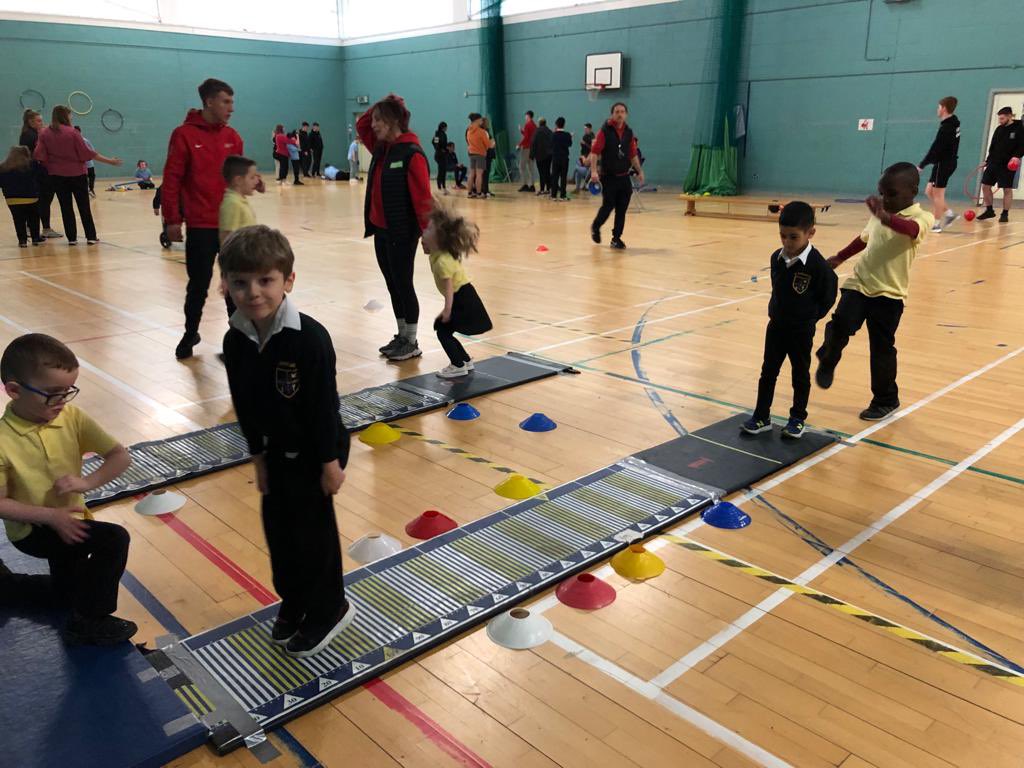 TheHiveStBen's tweet photo. The Hive being amazing athletes at the Active Schools Athletic Challenge! Well done  everyone! Especially Ginger 🐼🏅🌟@StBenedictsPS https://t.co/xqKLCt4uuF