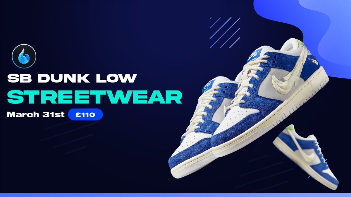 Nike Dunk SB Fly Streetwear are releasing on the 31st March for £110✅ 

With the assistance of 3ds solver, Nike Acc Gen, Nike Tools, address j1g &amp; 30+ other MODULES our members will have no problems...😮‍💨

💙 + ♻️ and keep DM's open