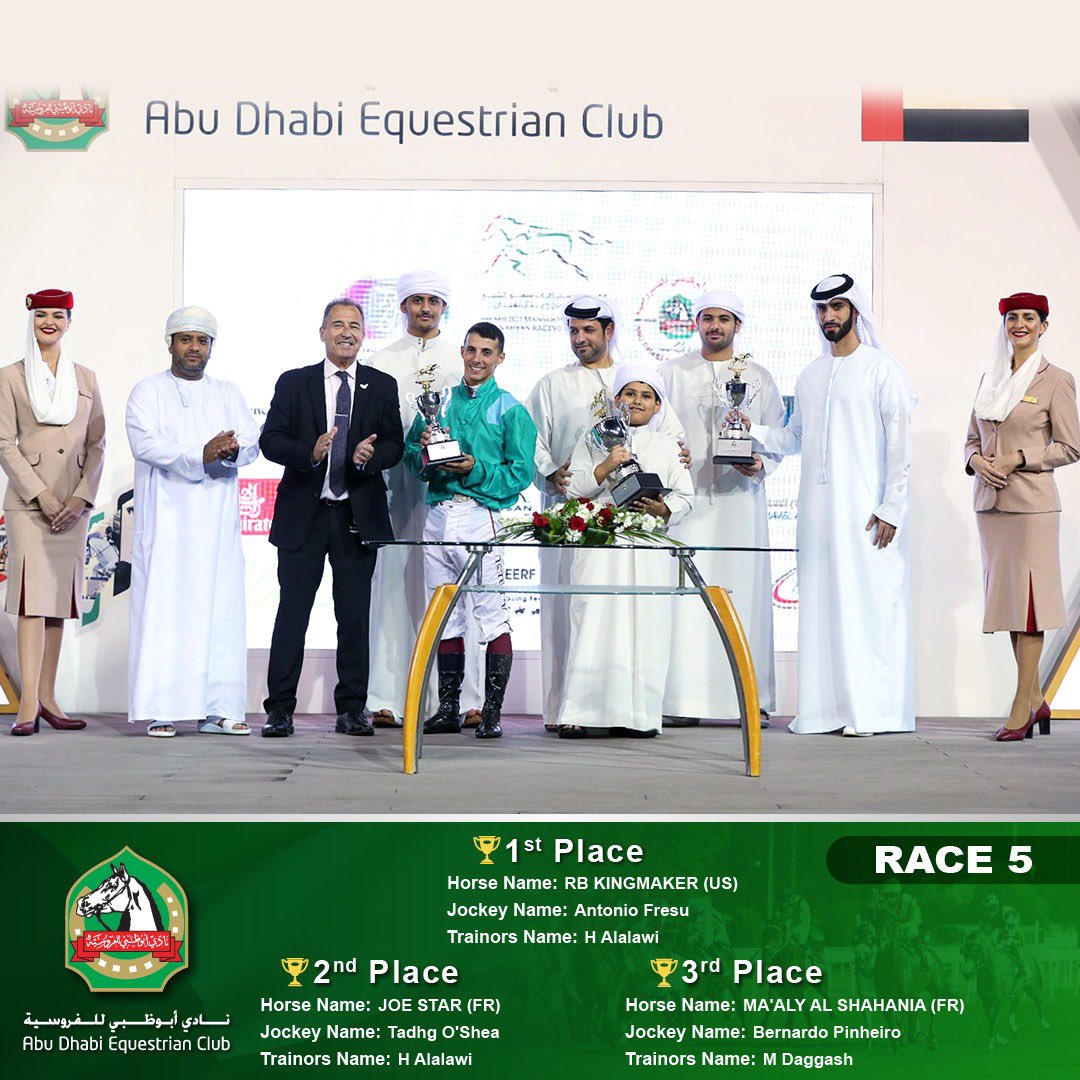 kelliottau's tweet photo. Congratulations to all the connections of the winning horse in Race 5 of the 15th Race Meeting at Abu Dhabi Equestrian Club. @kimelliott.au https://t.co/OCQfAp1wFY