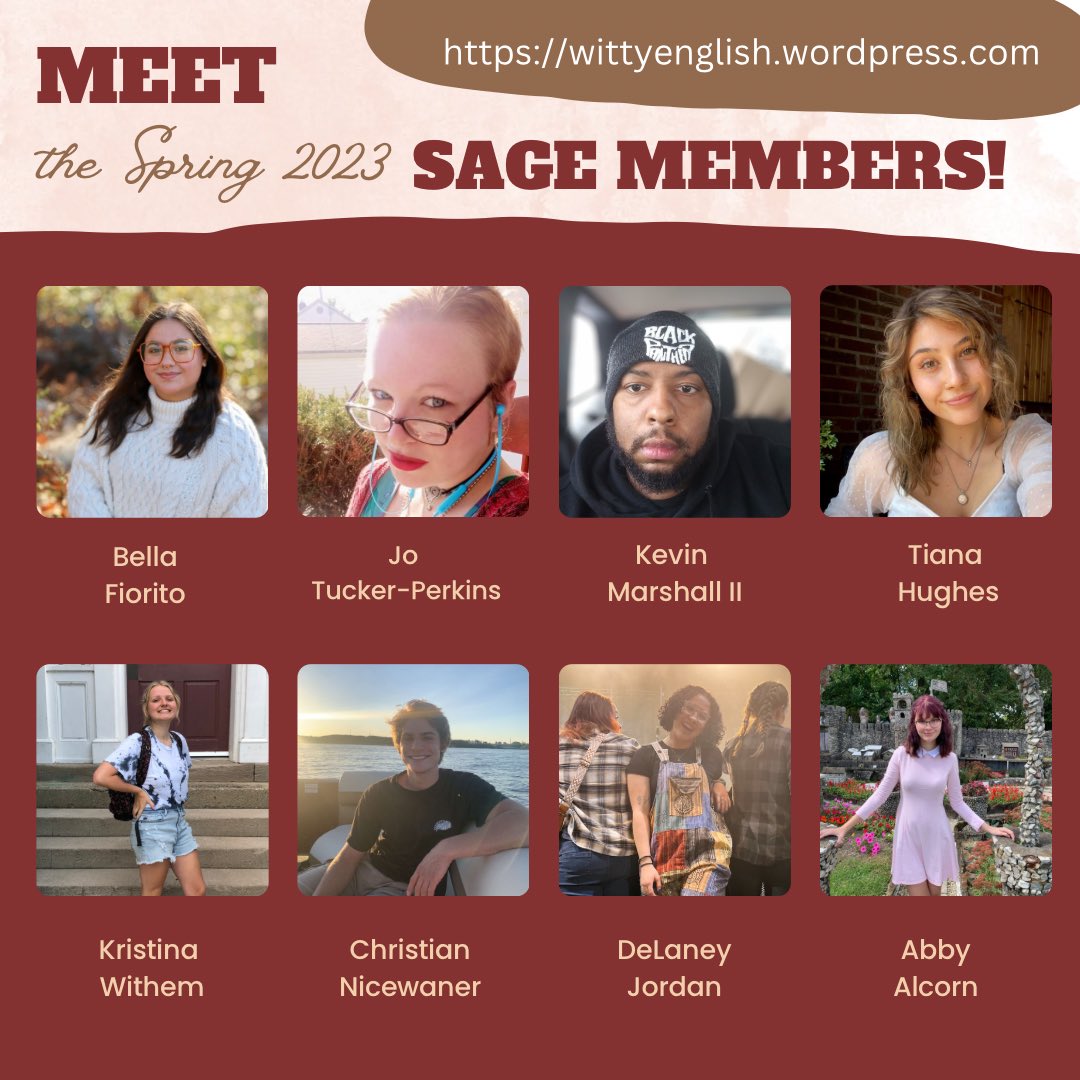Witty_English's tweet photo. ONLY ON OUR BLOG: Meet the Spring 2023 SAGE members! Read more at the link in the bio or head on over to https://t.co/PvQP2C4FTx! https://t.co/0fQdXRJpsC