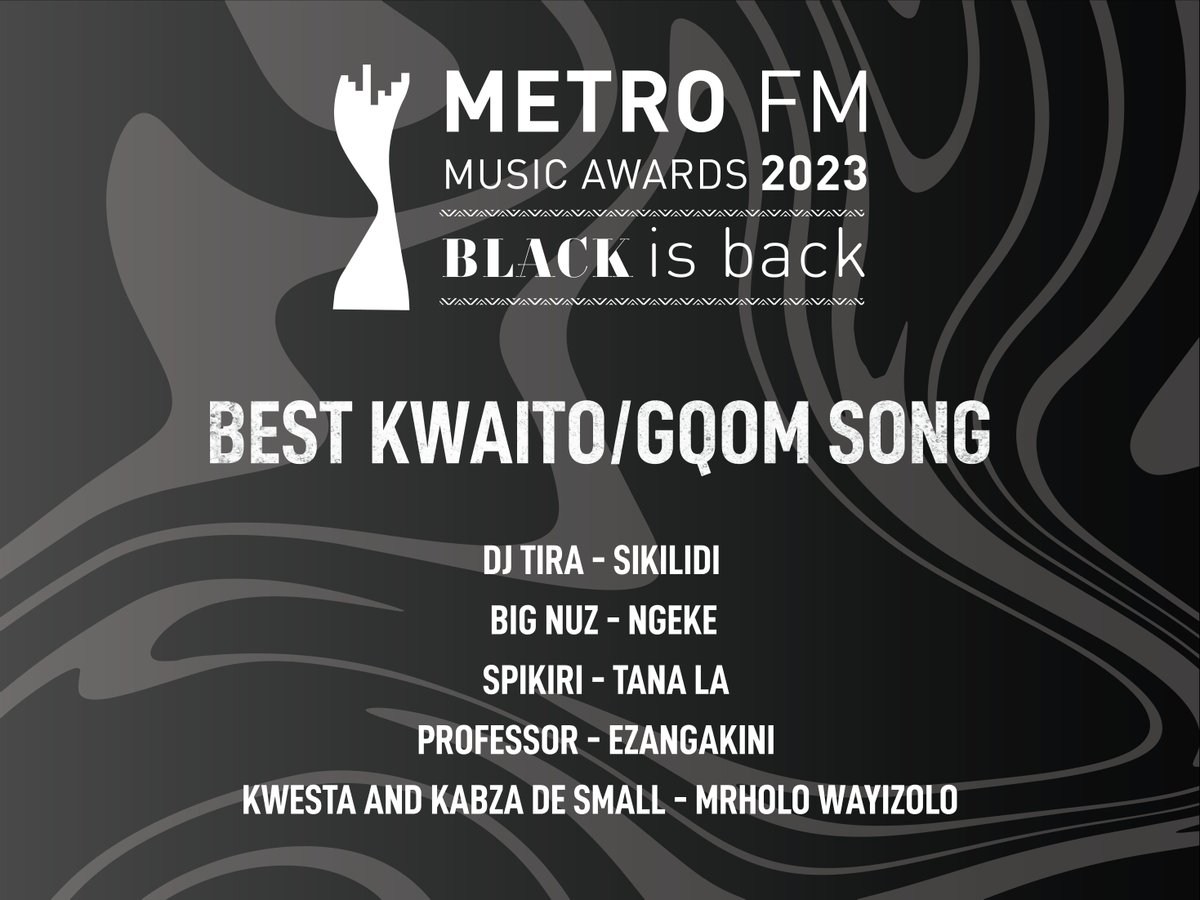 SABC on Twitter "RT METROFMSA Nominees for the category of BEST