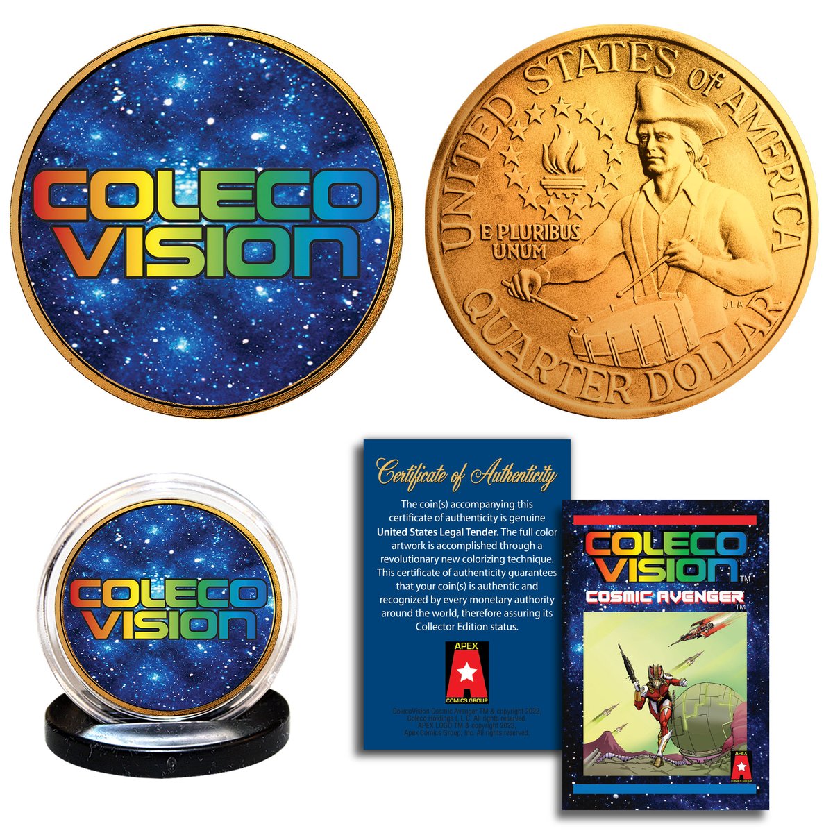 Apex Comics Group (@apexcomicspubs) on Twitter photo #ColecoVision fans! Here's the first-ever "ColecoVision Cosmic Avenger" collectible coin! Available exclusively at the comic book's Kickstarter: kickstarter.com/projects/apexc…
#cosmicavenger #comicbook #cosplay #irelandreidcosplay #apexcomicsgroup
<a href="/ColecoVision_/">OFFICIAL COLECO COLECOVISION</a> #ColecoVision fans! Here's the first-ever "ColecoVision Cosmic Avenger" collectible coin! Available exclusively at the comic book's Kickstarter: kickstarter.com/projects/apexc…
#cosmicavenger #comicbook #cosplay #irelandreidcosplay #apexcomicsgroup
<a href="/ColecoVision_/">OFFICIAL COLECO COLECOVISION</a>