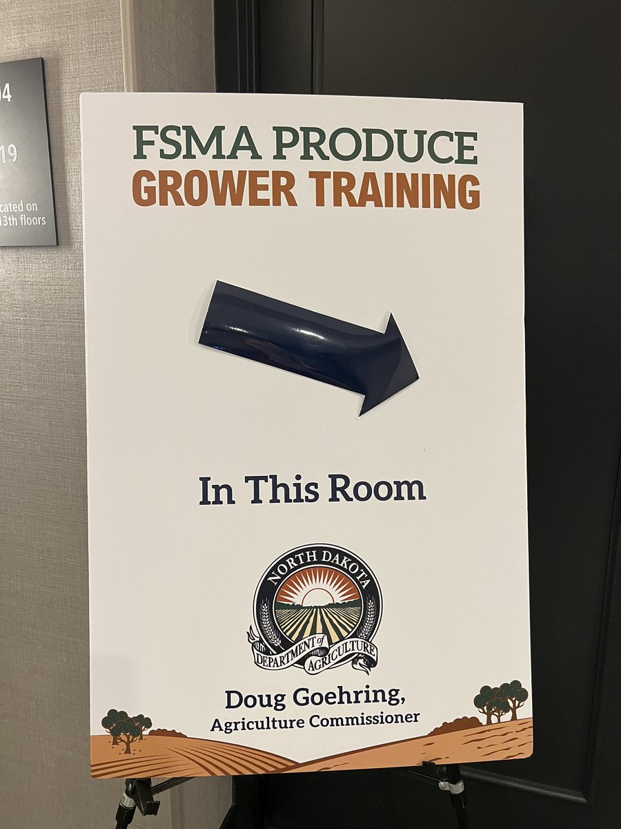 Today we are hosting a training with the North Dakota Department of Agriculture ahead of the Pride of Dakota local food training in Fargo. A nice group of growers from two states talking about food safety in fresh veggies 🥕