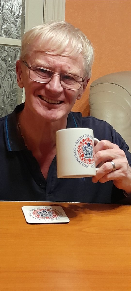 #nwaleshour Raising a glass (well a mug anyway) in advance of the Coronation - a blatant advert for the mugs and coasters I am now selling! #coronation