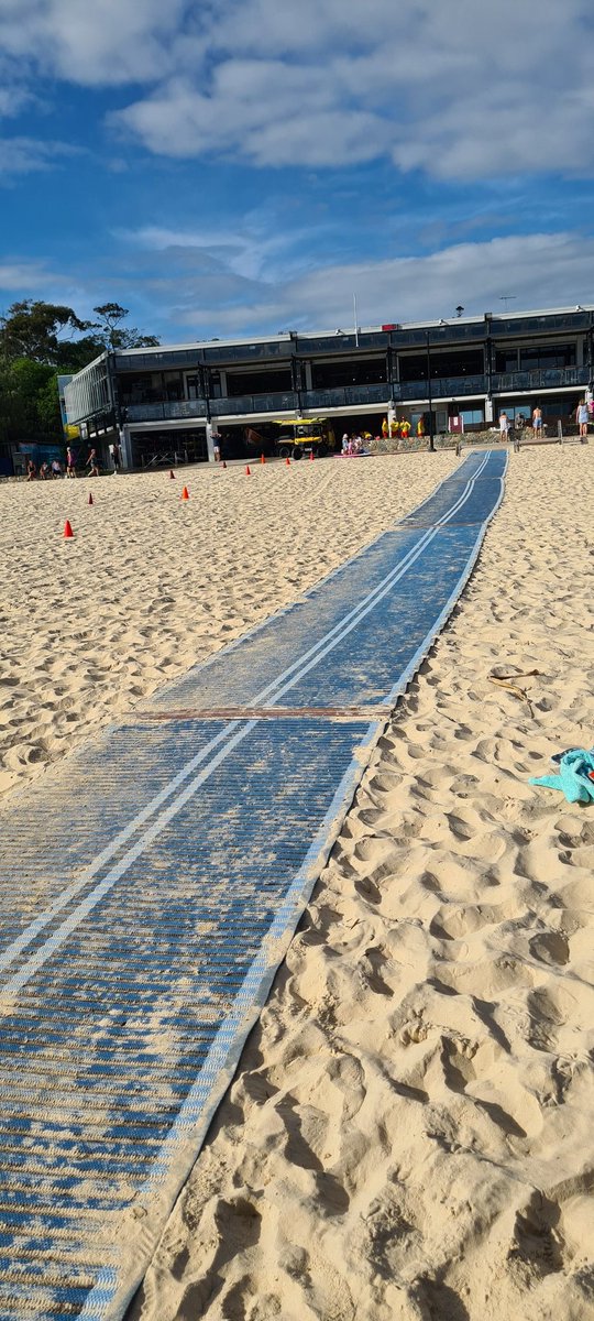 Noosa beach has this fabulous mat which allows people to push their pram right down to the water. @beachescouncil could we get something like this on the beaches?