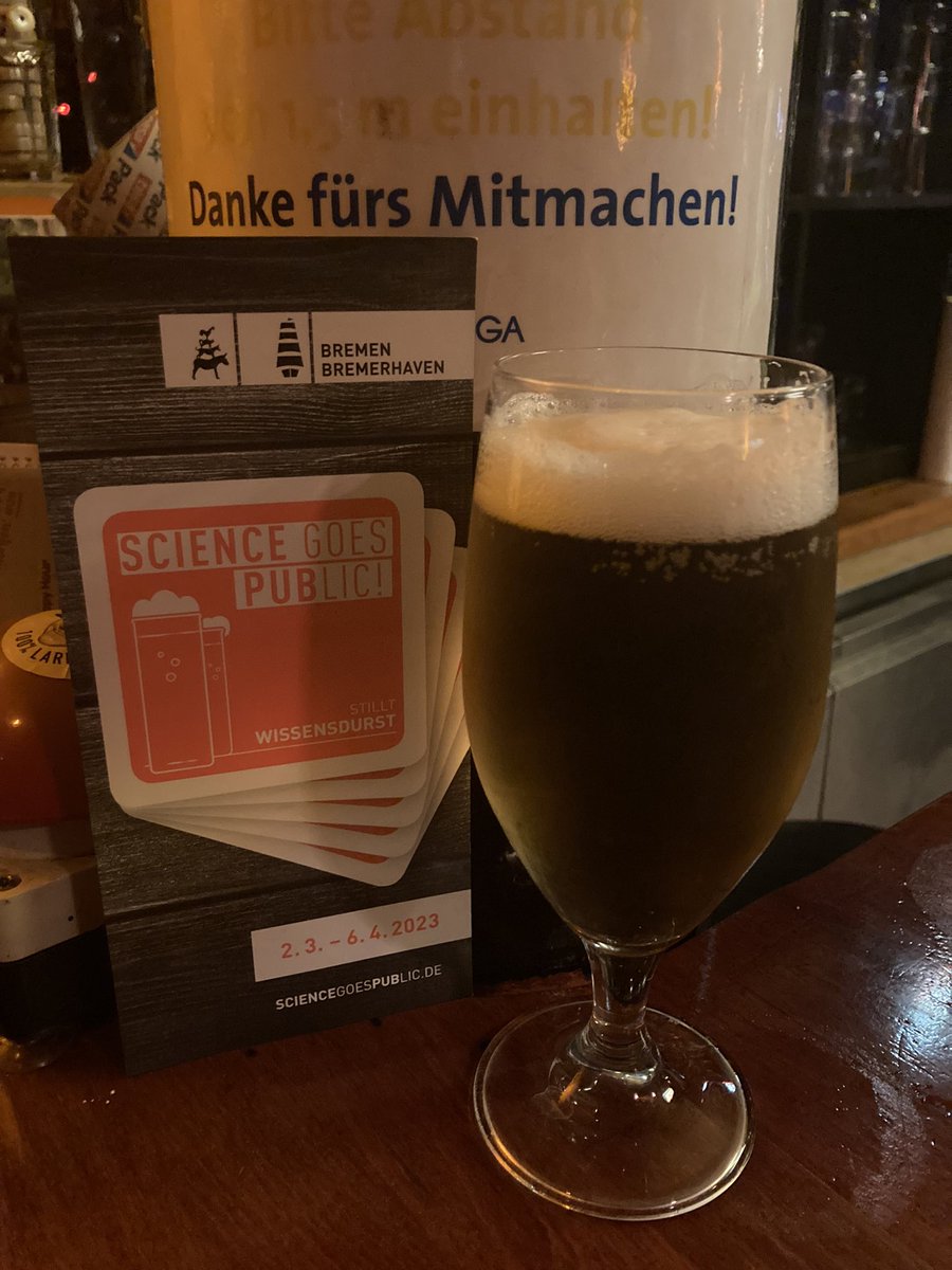 LeibnizZMT's tweet photo. ZMT supporting @DFKI Bremen tonight at #ScienceGoesPublic. Shubham Vyas giving a fab talk about space debris. Great fun and very informative!! Thanks to all the fans and Tequila bar in Neustadt and the support from @WFBBremen. https://t.co/9jGYB56ifn