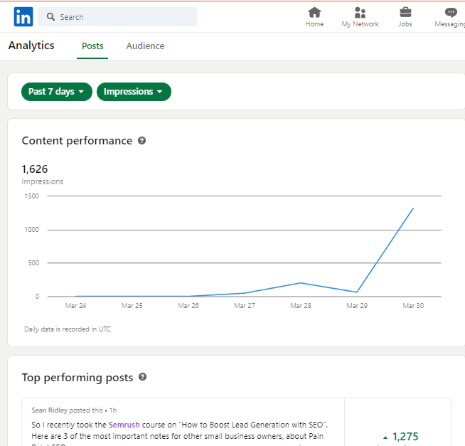 MSPSEOSynergy's tweet photo. If you're wondering if Linkedin works for marketing... #hustlegpt #buildinpublic https://t.co/EOrA1BedRa
