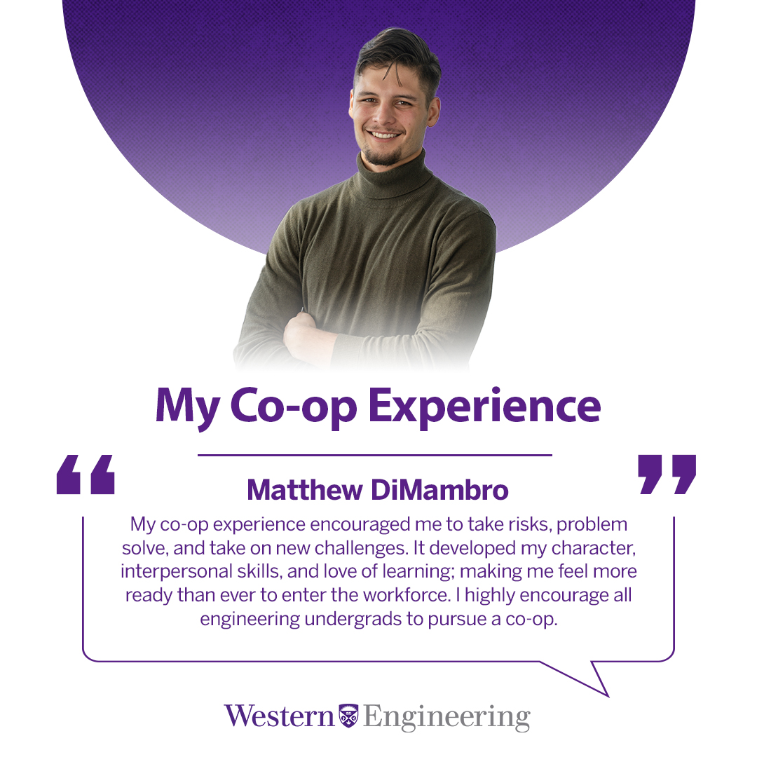 westernuEng's tweet photo. To wrap up Work-Integrated Learning Month, find out what our students have to say about their co-op experience. At Western Engineering, your co-op will bridge the transition from school to career with hands-on experience related to your studies.
https://t.co/UzAXEp1cH3
#WILMonth https://t.co/YxnyefyFL2