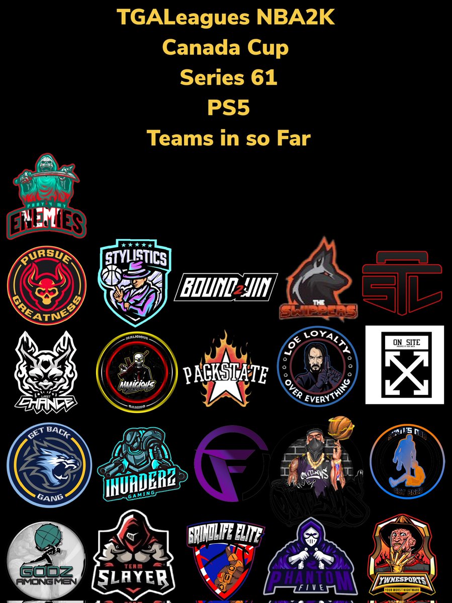TGALeagues NBA2K Canada Cup Series 61 PS5 21st Team in P4ME WELCOME!!! WHOSE NEXT? SIGN UP NOW!!! #TGALeagues #CANADACUP #NBA2K #SERIES61 #PS5 #5V5PROAM @LeaguesTGA <a href="/P4ME2k/">Pray4MyEnemies</a>