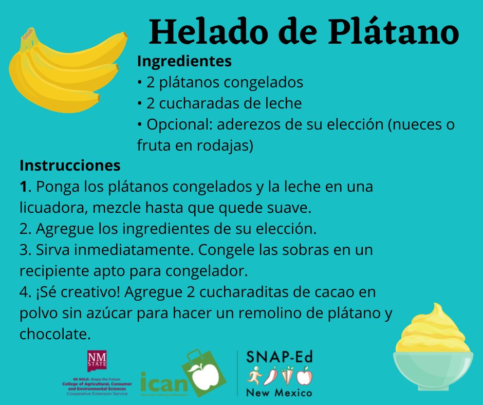 ¡Esta receta de remolino de plátano es un refrigerio refrescante bajo en azúcar! #NMSUICAN