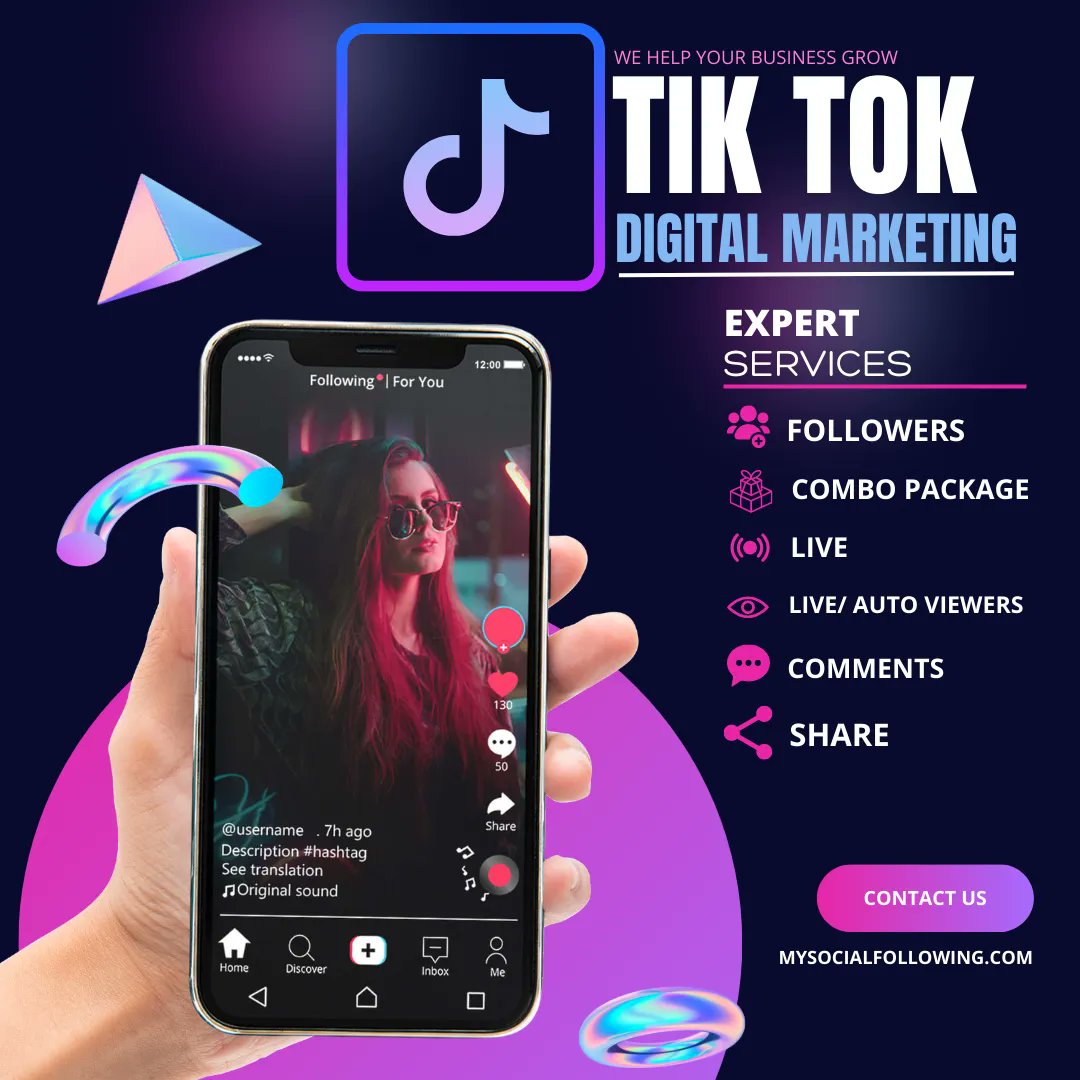 MySocialFollow's tweet photo. Elevate your TikTok game with My Social Following! Our expert services help you grow your following and increase visibility on the platform. 

Head over to https://t.co/zp7ZG7KQYD now to discover how we can help you achieve your TikTok goals. 

#TikTokMarketing #SocialMediaGrowth https://t.co/mpOoWrsKgZ
