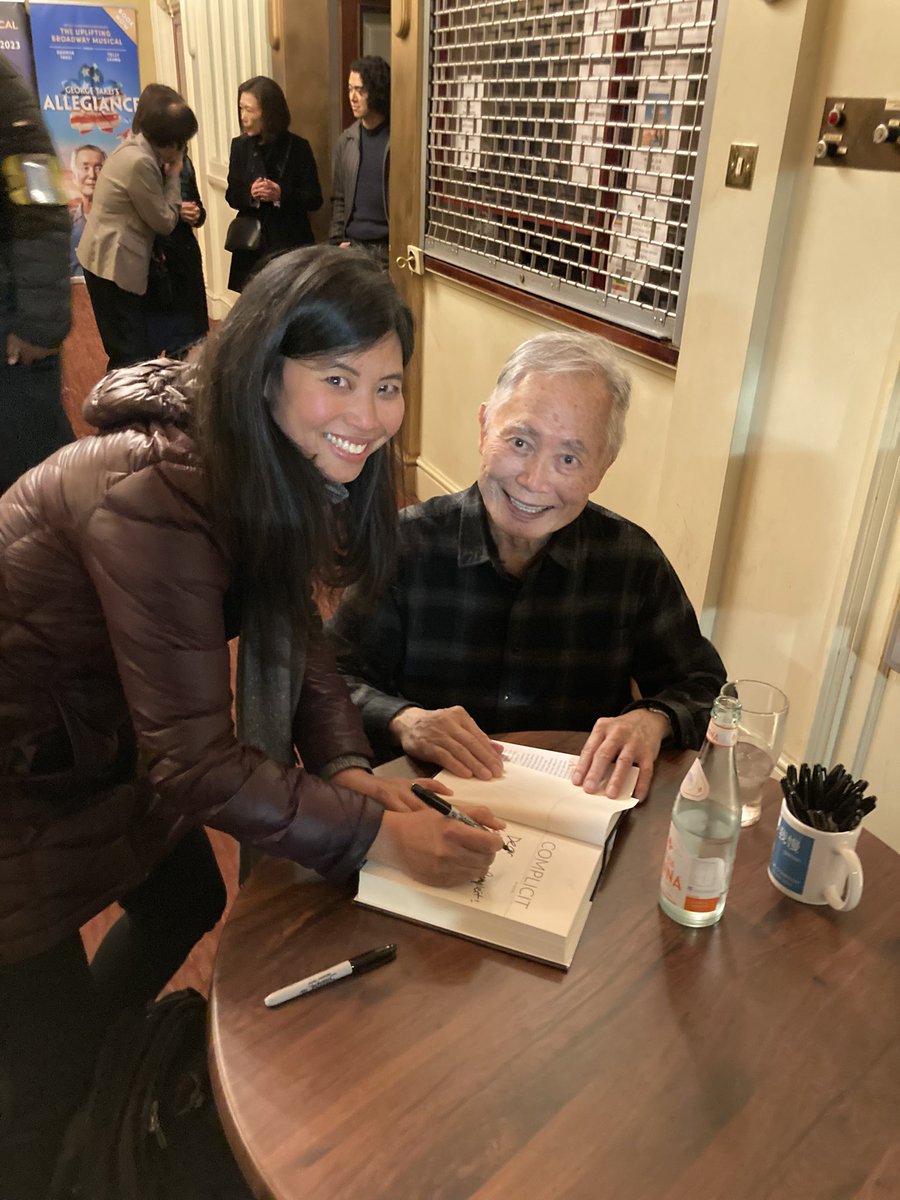 Winnie M Li (@winniemli) on Twitter photo What an honor to meet Asian-American screen legend/activist <a href="/GeorgeTakei/">George Takei</a> & gift him a copy of #Complicit (which he asked me to sign) 🤩 <a href="/allegiancebway/">Allegiance</a> had me in tears at the end, an important story critiquing US treatment of Japanese-Americans during WW2. UK run ends April 8! What an honor to meet Asian-American screen legend/activist <a href="/GeorgeTakei/">George Takei</a> & gift him a copy of #Complicit (which he asked me to sign) 🤩 <a href="/allegiancebway/">Allegiance</a> had me in tears at the end, an important story critiquing US treatment of Japanese-Americans during WW2. UK run ends April 8!