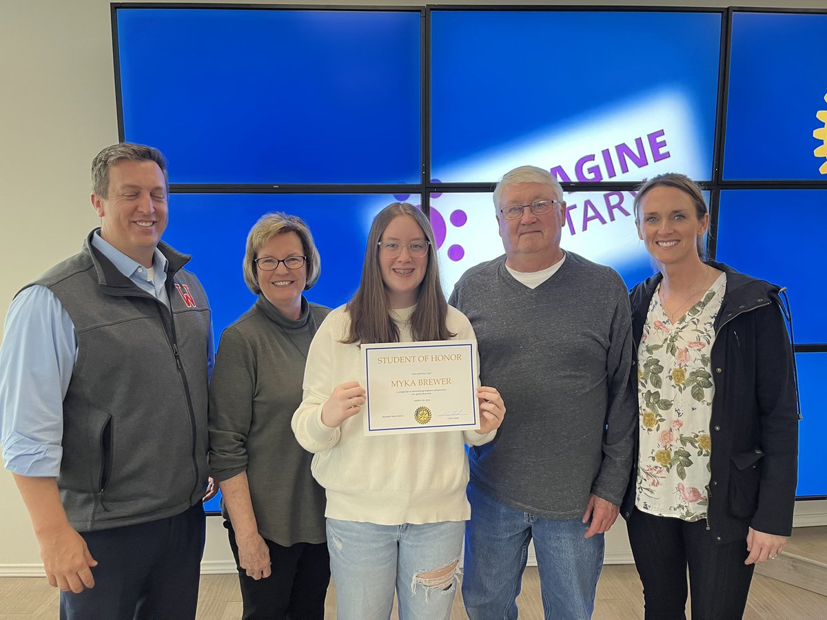 Congrats to Myka Brewer the Rockwall Noon Rotary Student of the Month!
#GoWildcats