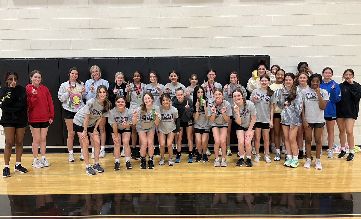 ladywildcatswms's tweet photo. Meet of Champions- CHAMPIONS!!! 8th Grade Lady Wildcats leave a Legacy at Wilson!! https://t.co/dkQb4akq3z