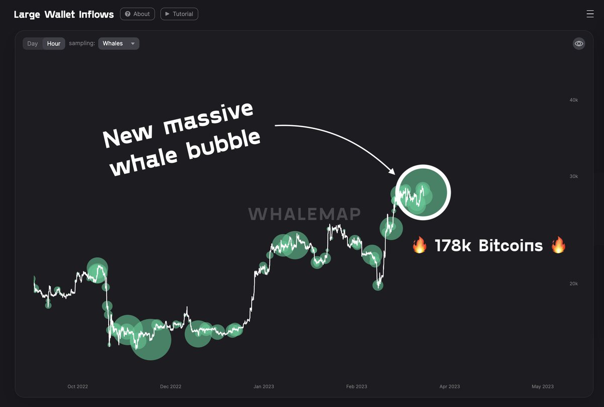 ~$5B worth of Bitcoin was recently transacted by a whale to form a new whale bubble

These Bitcoins were dormant since 12th Nov 2021, almost the pico top at $64,162

This could be an exchange moving funds, but still, big moves like this usually lead to high volatility