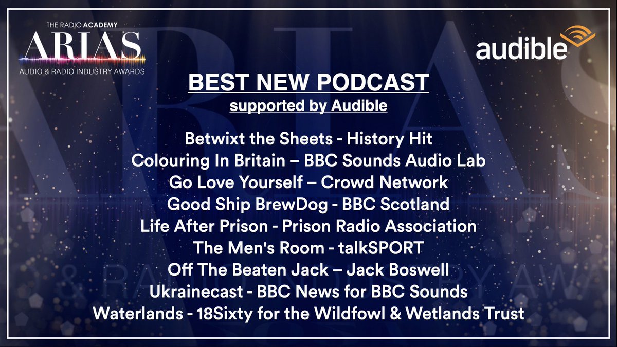 MylesBonnar's tweet photo. Some feeling this, btw.  2 (TWO!!) noms for #UKArias 2023 for a podcast that nearly broke us. Some team effort - deserving of some London pints 🍻#GoodShipBrewDog @radioacademy https://t.co/as2IRXhv3f