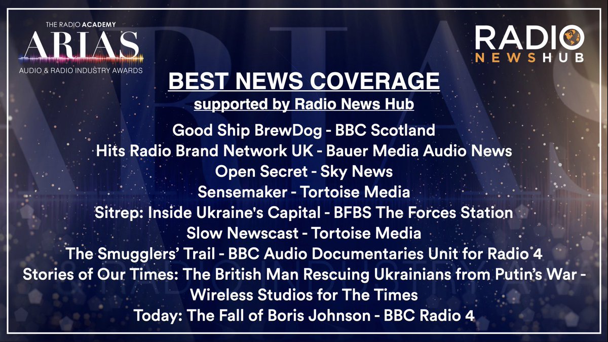 MylesBonnar's tweet photo. Some feeling this, btw.  2 (TWO!!) noms for #UKArias 2023 for a podcast that nearly broke us. Some team effort - deserving of some London pints 🍻#GoodShipBrewDog @radioacademy https://t.co/as2IRXhv3f
