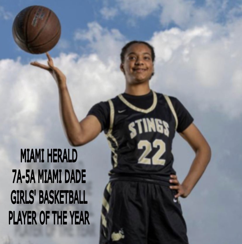 LadyStingsBball's tweet photo. Lady Stings players take over the @HeraldSports All Dade Girls’ 🏀‼️
Player of the Year:
Joelle Wilson 7A-5A
First Team:
Alexia Sanchez
Sydney Wilson
Second Team:
Mia Rowe
Honorable Mention:
Hazel Hernandez
Jamir Cook
#stingfam
@Boozer10 @miamiseniorhigh https://t.co/U1O8pzvLkE
