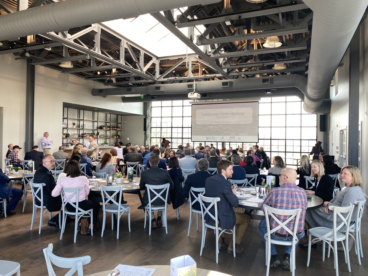 Sneak peek of brand new Restoration Hotel in downtown Asheville for our quarterly Leadership Circle meeting with business and community leaders. First ever event in this beautiful space. 3 restaurants, 3 bars, bowling lanes.