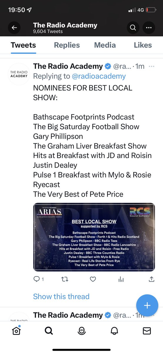 Pom_pom10's tweet image. So delighted that @Bathscape Footprints podcast has been nominated by @radioacademy for #UKARIAS  in two categories!