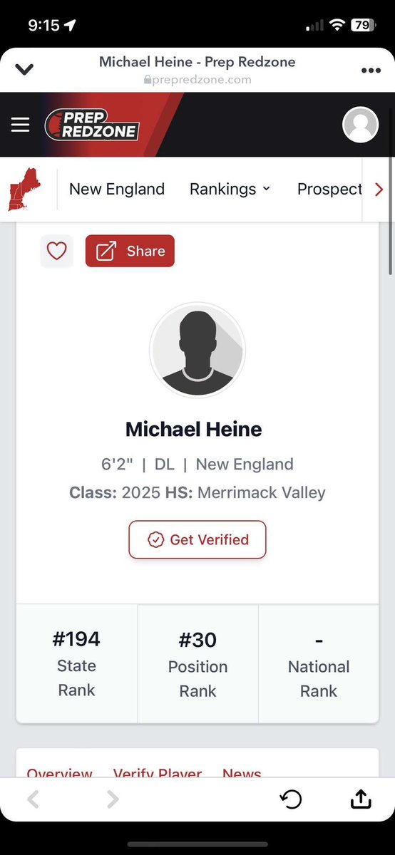 Mike_Heine88's tweet photo. I’m thankful for @PRZNewEngland @PRZPAvic ranking me the 30th ranked DL and 194 overall player in New England! Excited for the opportunity this weekend to attend their camp! https://t.co/XynIO6TUi9