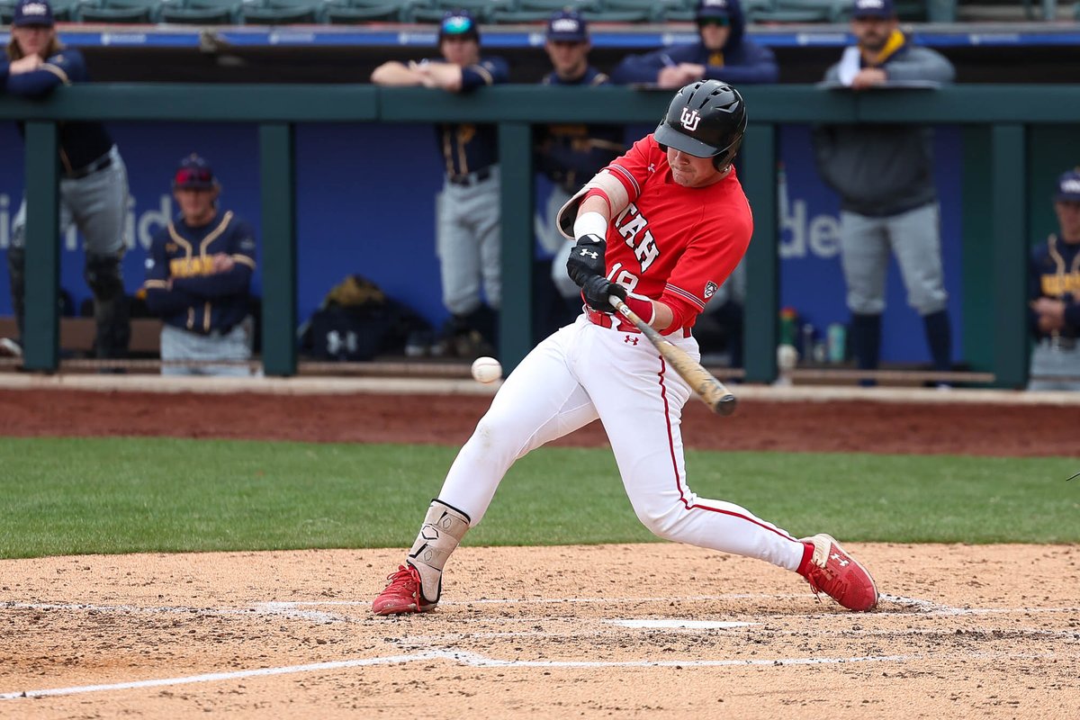 utahbaseball's tweet photo. .@GurneyCameron made it through 49 at bats before he was retired by strikeout for the first time as a Ute

At once every 23.3 AB, he is the toughest freshman to strikeout in the country, toughest of all @pac12 players and No. 5 of all players in @NCAABaseball

#GoUtes x #UteNotes https://t.co/PajUxZYlD5