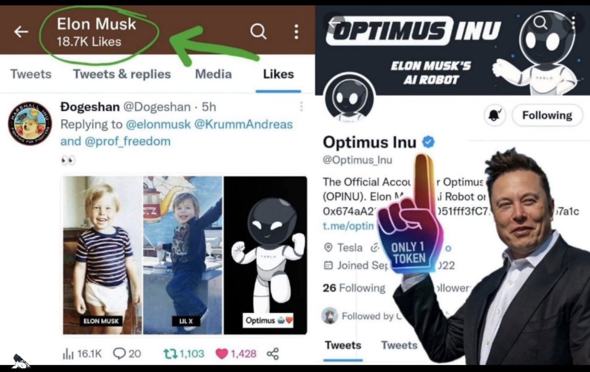 Irvings31075139's tweet photo. @AltCryptoGems $OPINU we are ALWAYS Hot and #Trending between Elons like and CZ interactions we also have 7 #Utilities (even Dapps for sellπ) #NFTs #COOLBOTs our Lp is locked for about a year (extension planed)@Optimus_Inu is on the #Bscchain (soo fees are NOT sky High)#OptimusInu OG #OPTIMUS https://t.co/WYcDpTFMnI