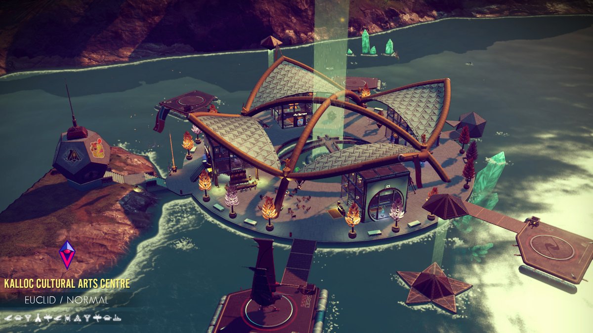 voldrang's tweet photo. 𝑲𝒂𝒍𝒍𝒐𝒄 𝑪𝒖𝒍𝒕𝒖𝒓𝒂𝒍 𝑨𝒓𝒕𝒔 𝑪𝒆𝒏𝒕𝒓𝒆, part of #DistantWorldTours stage 3. #NMS #NoMansSky #NoMansSkyBases #nmscommunity @hellogames https://t.co/YCcF1xoNfx
