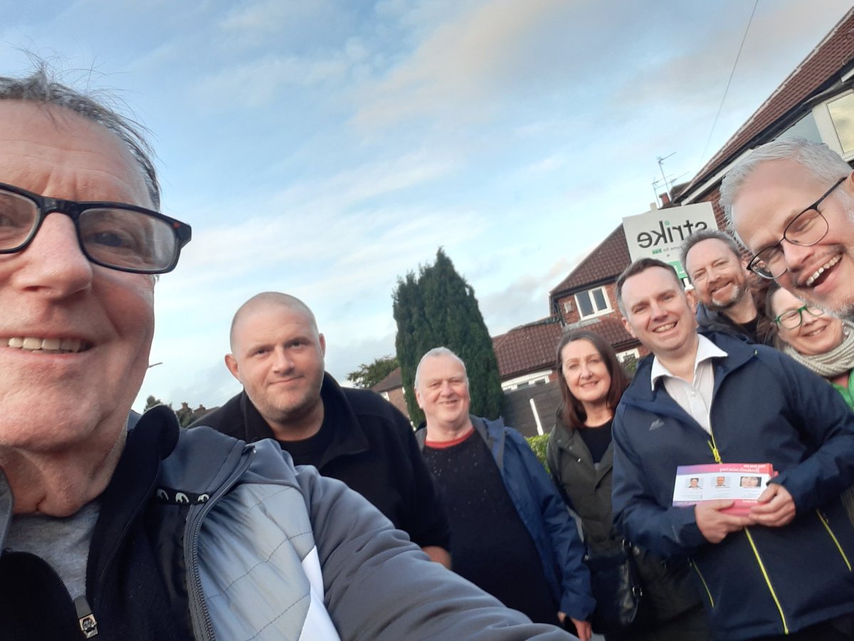 Labour campaign team out tonight in Broadheath Ward, lots of Labour support from residents
