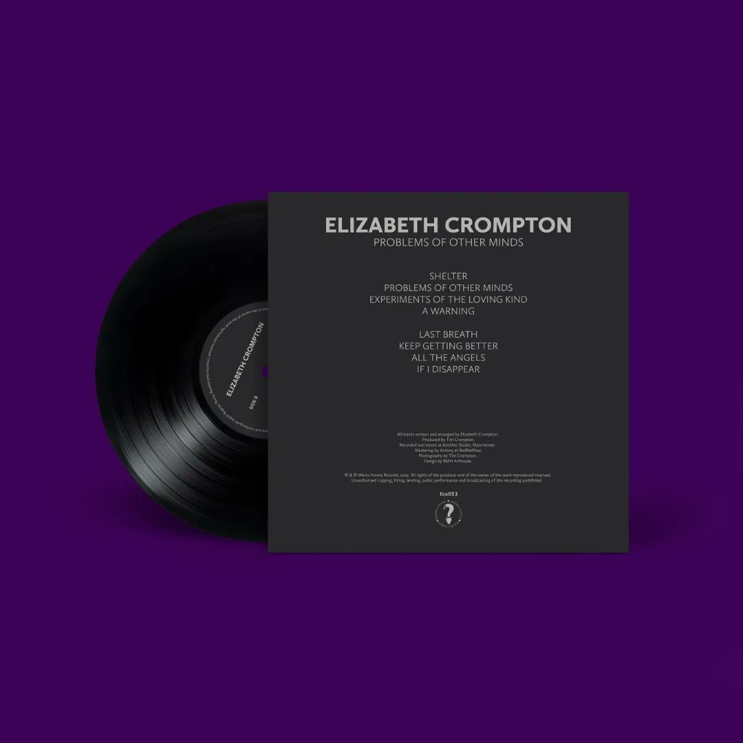 stephenjosborne's tweet photo. A few variants of the Elizabeth Crompton LP that were filtered out during the design stage. #designforprint #graphicdesign #packshot https://t.co/M4IkootSRy
