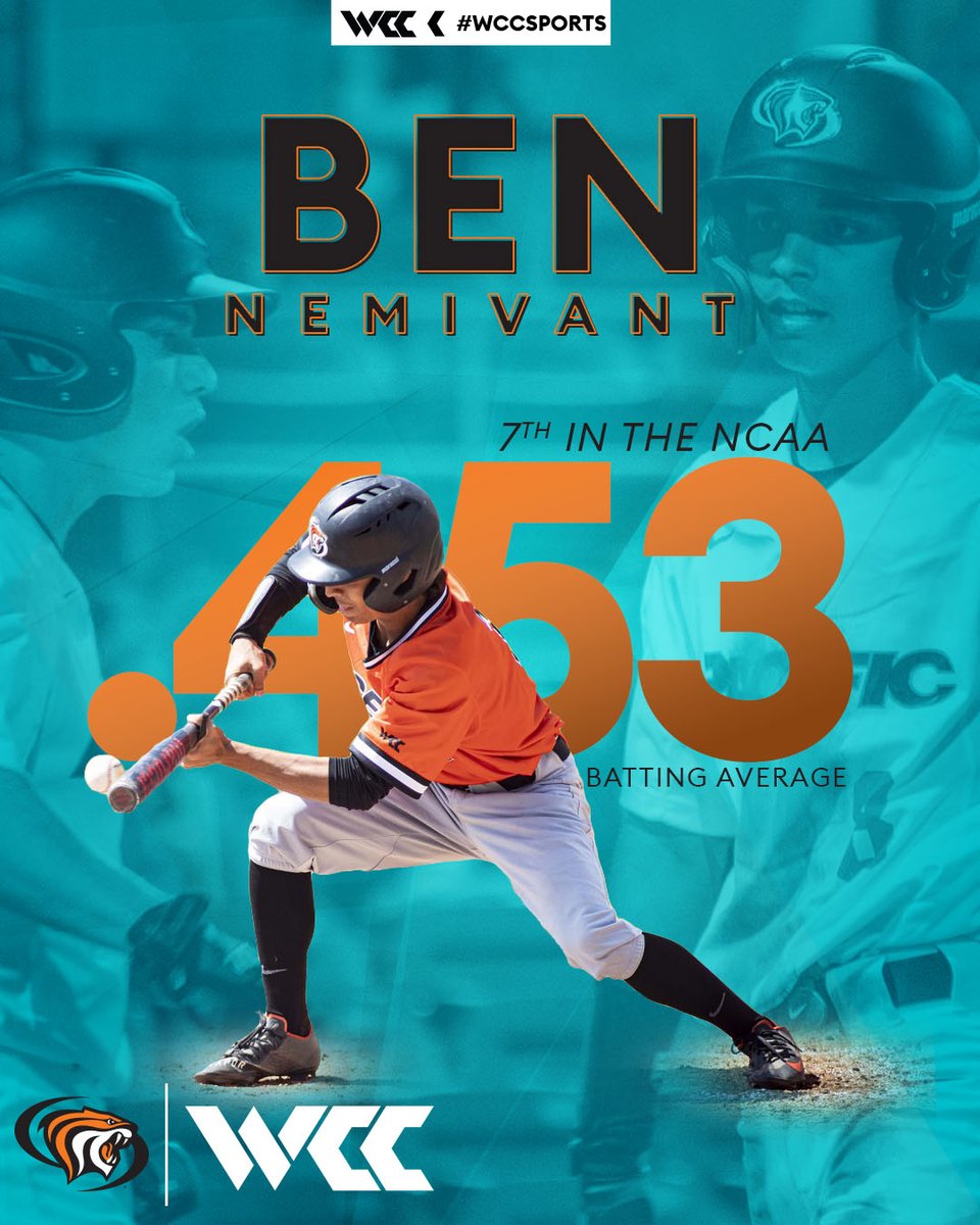 Watch out for this 🐅 on the national batting average list 👀
<a href="/NemivantB/">Ben Nemivant</a> | #WCCsports | <a href="/PacificBaseball/">Pacific Baseball</a>