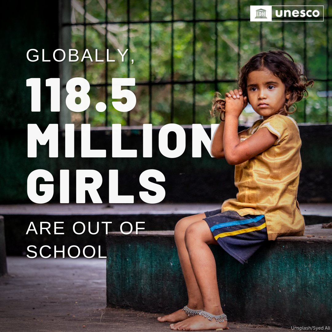 UNESCO's tweet photo. Nothing can justify why girls around the world can’t go to school.

All children deserve their #RightToEducation.

It is on us to provide the support they need.

https://t.co/LNEC0lrGp2 https://t.co/cSVfFyPdXV