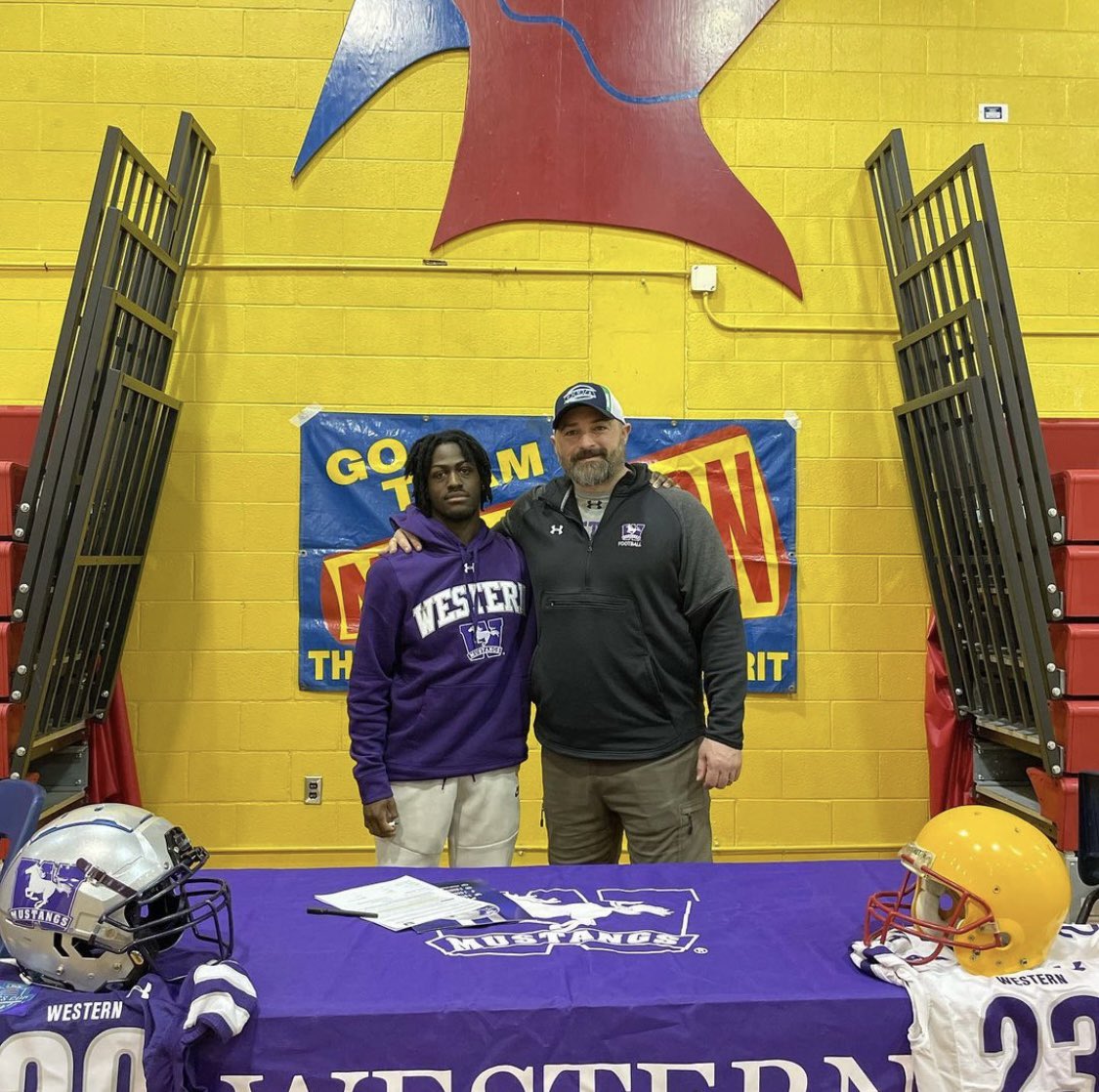 Beyond excited to announce my commitment to <a href="/westernuFB/">Western Mustangs Football</a> Ready to start working 💜🐎
<a href="/onhsfball/">ONHSFBALL</a> 
<a href="/nssredknightsfb/">Northern’s Red Knights Football</a> 
<a href="/FootballTO_/">Football Toronto</a>