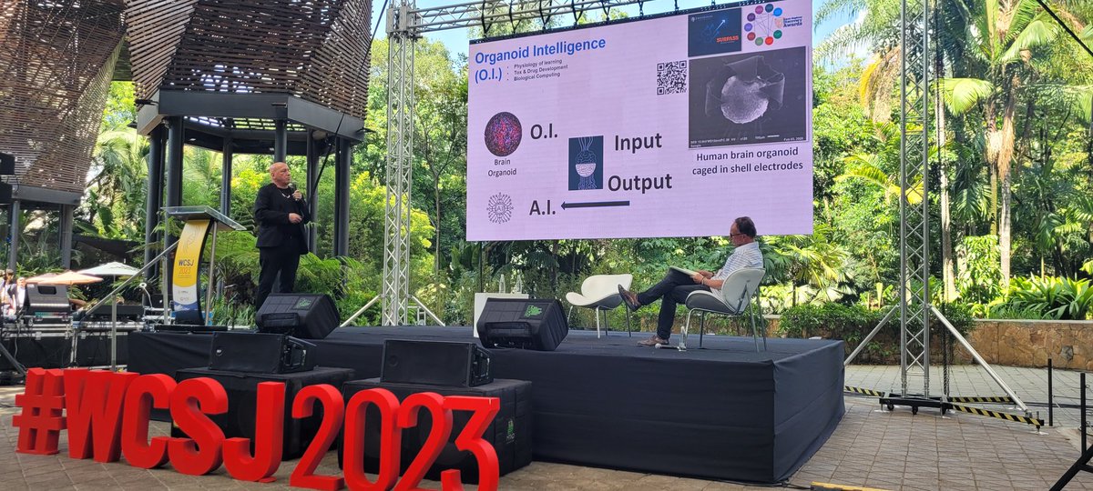 cherrymontaguth's tweet image. Dr. Thomas Hartung habla sobre cruzar la inteligencia organoide con la artificial para eliminar el testeo en animales dentro de la industria farmacéutica, aprender sobre fisiología, y crear computadores humanos. #WCSJ2023 🤯🤯🤯