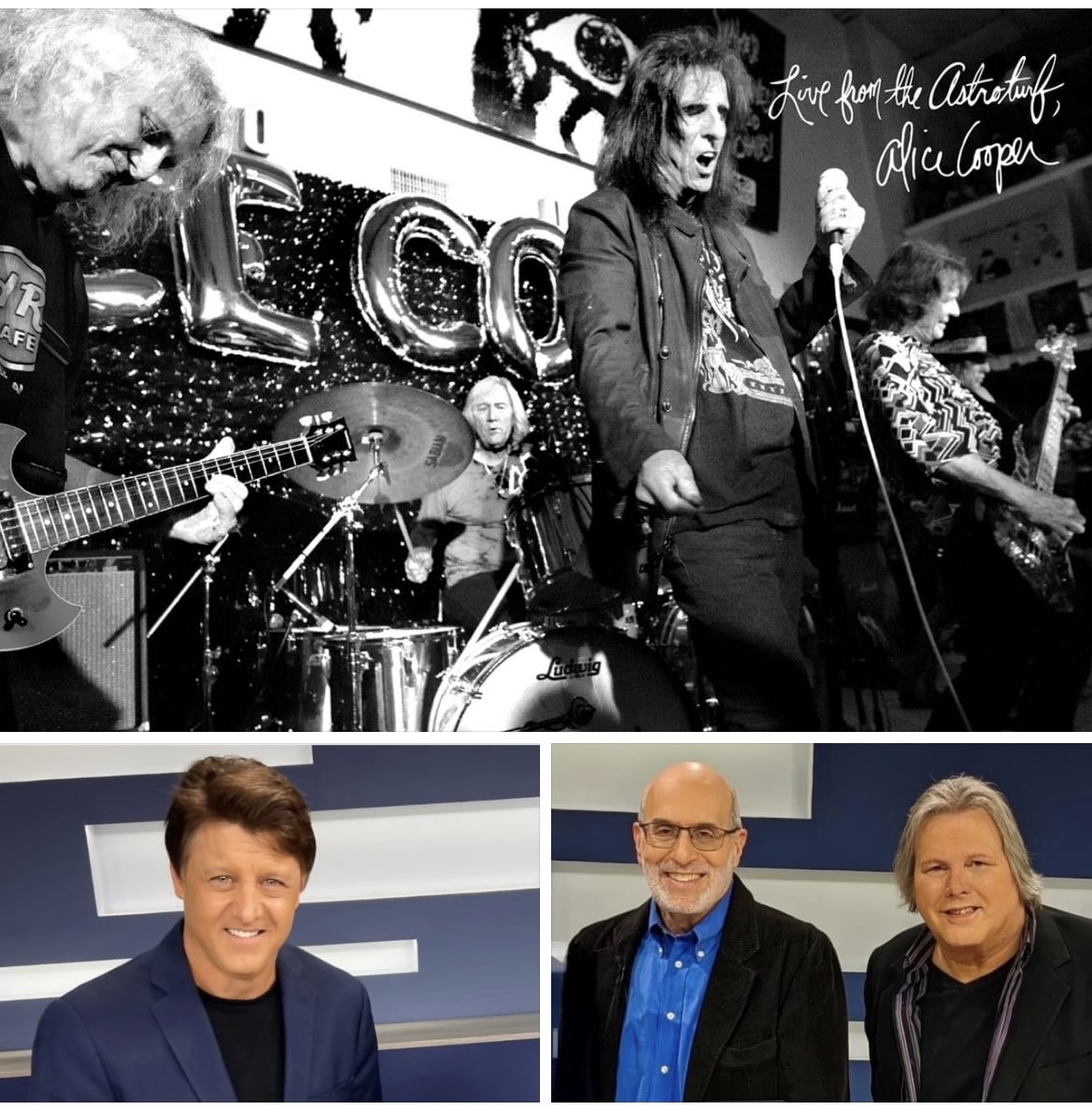 TvFred's tweet photo. ALICE! -- Join Gary Graff, Steve Kostan and me for the premiere of ALICE COOPER:  LIVE FROM THE ASTROTURF, Friday at 8 p.m. on Detroit Public Television, including our in-studio conversation about the film and Gary's latest book, "Alice Cooper @ 75." https://t.co/A3A4Kr310X