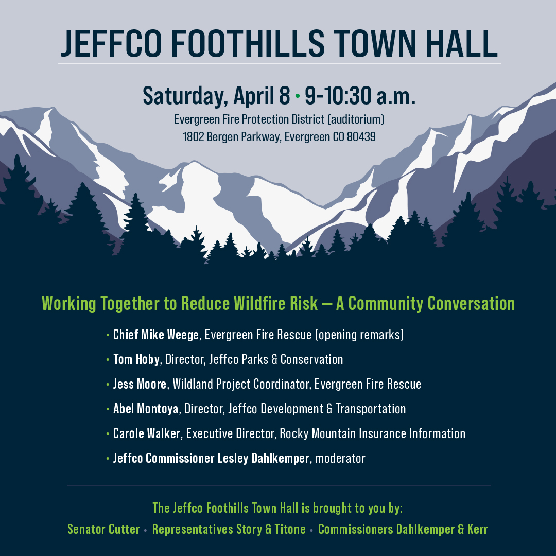 Discrepantie Versnipperd Aanbeveling Evergreen Fire/Rescue on Twitter: "Residents, responders, land managers,  and elected officials are working together to reduce wildfire risk. You are  invited to attend the Jeffco Foothills Town Hall Meeting on wildfire risk