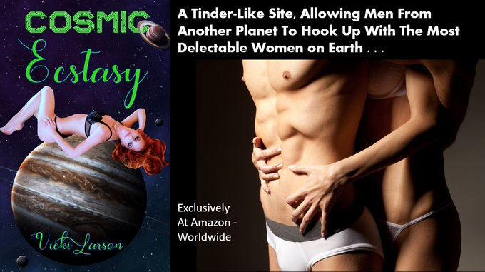 vickibooks's tweet photo. COSMIC ECSTASY
#NEW
The Trendy New Dating App Is Operated By Alien Men Who Use It Turn Sexy Girls Into Their Sexually Insatiable Wives!
#EARTG #Scifi #Erotica #Paranormal #Dating #BookBoost
US: https://t.co/YVHGex6KLa
UK: https://t.co/xuHMSkxchn
Canada: https://t.co/rJdoIxjdvO https://t.co/I8bHzbRh9Z