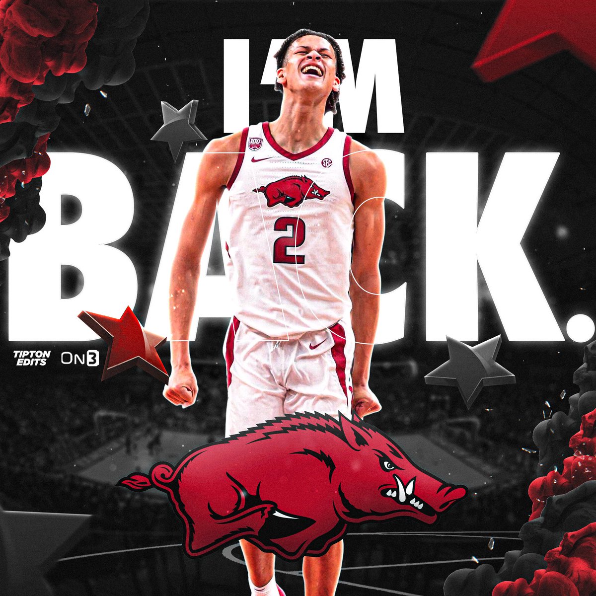 JoeTipton's tweet photo. NEWS: Arkansas forward Trevon Brazile will return to the Razorbacks next season and will not turn pro, he tells @on3. 

Was a projected first-round pick before tearing his ACL in December. Averaged 11.8 PPG &amp; 6.0 RPG prior to the injury. 

https://t.co/G3K23052Zy https://t.co/uC0U1D1mcx